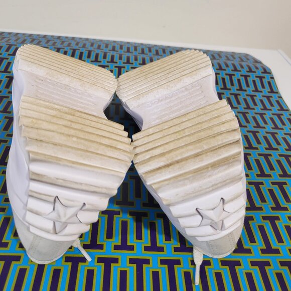 CONVERSE Platform White Canvas Sneaker Size 8.5 - Picture 11 of 12